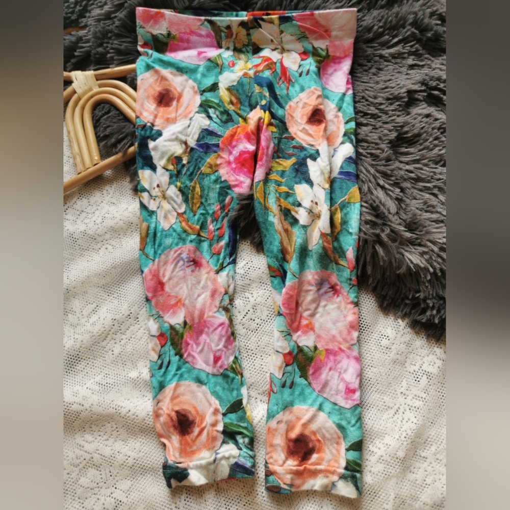 Handmade Floral Leggings (12-18)